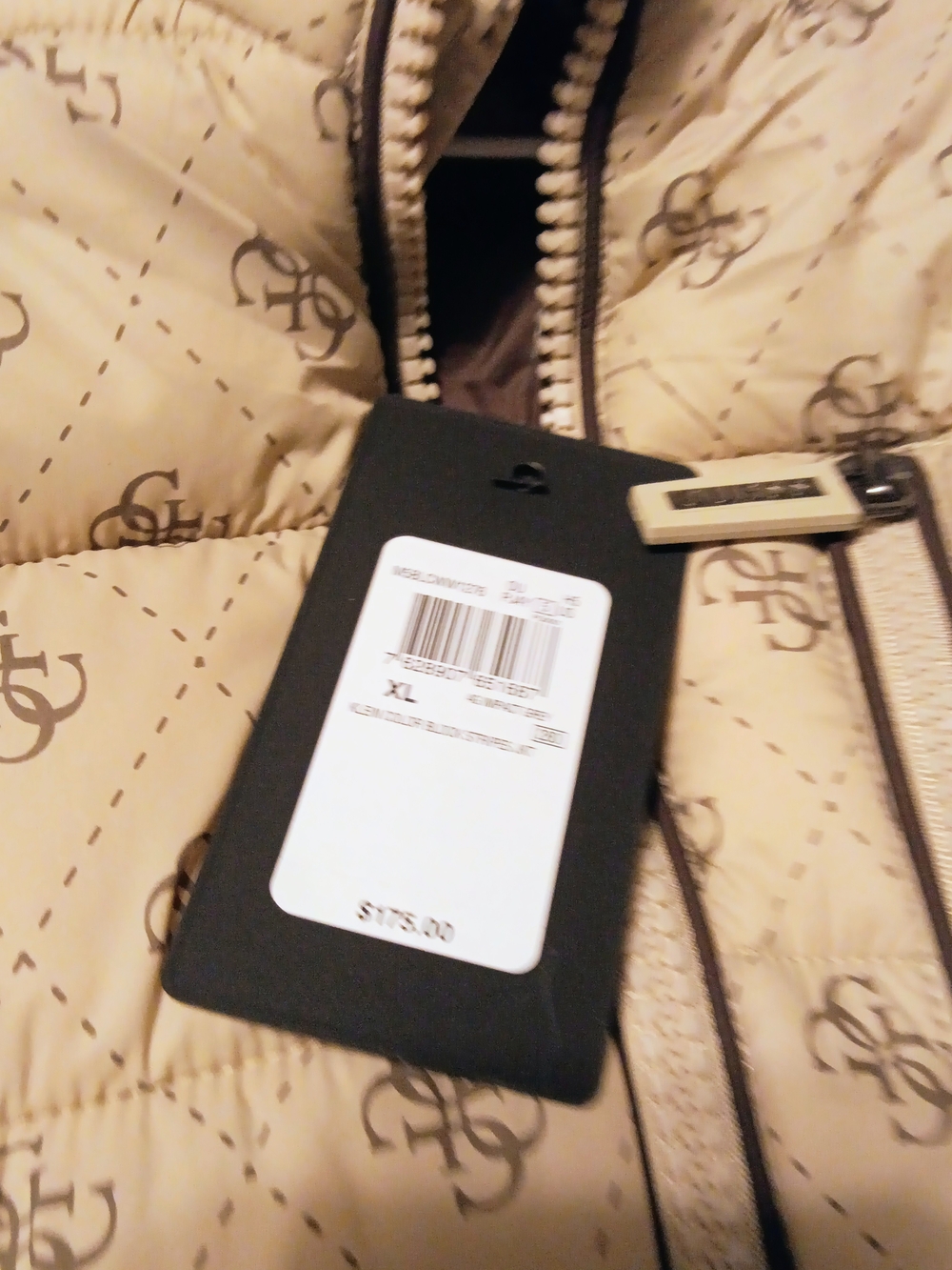 Guess Quilted Logo Puffer Phone Case - Tan